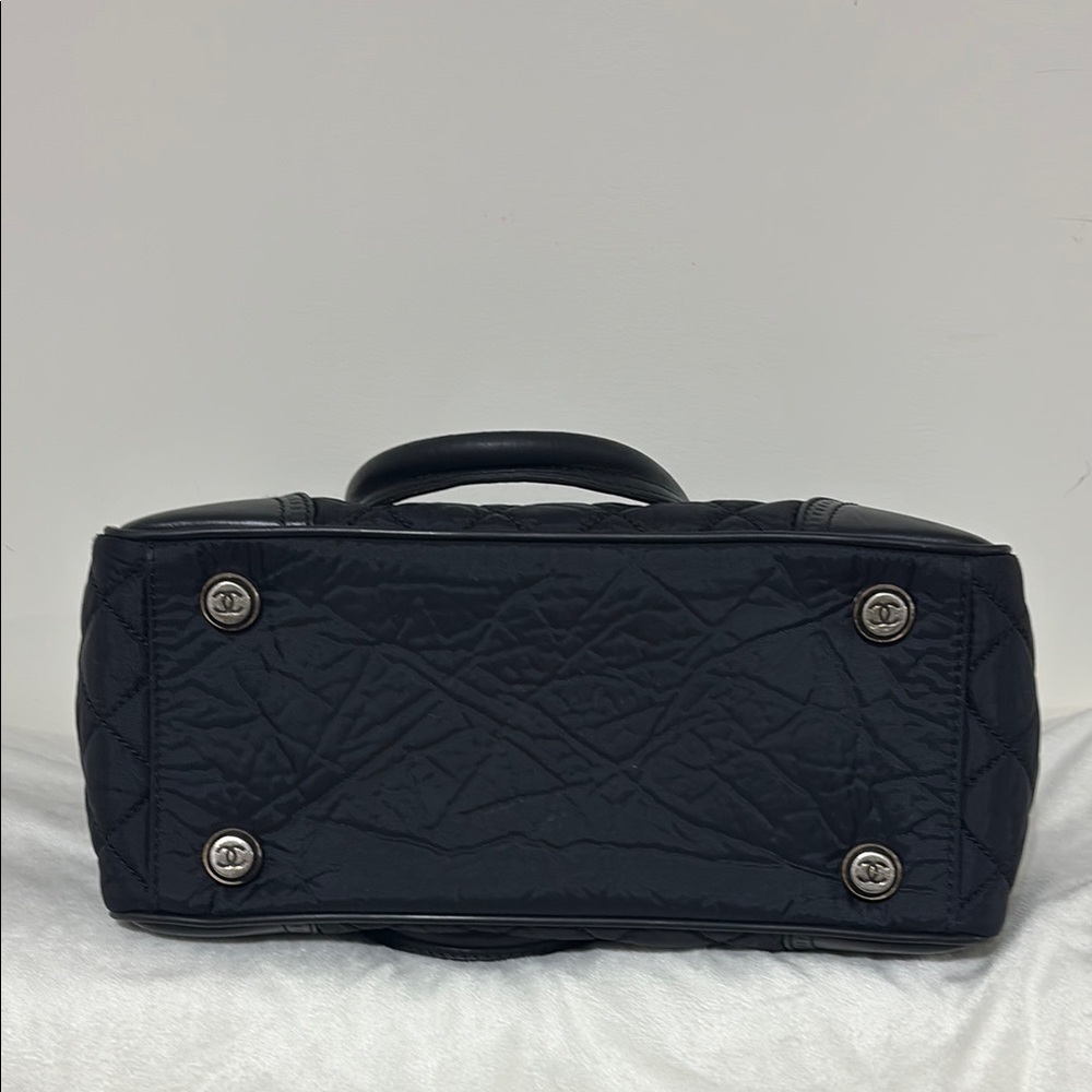 Chanel Authentic Nylon Paris New York Matrasse Coco Mark Tote Bag Black (VGUC) - Picture 15 of 16